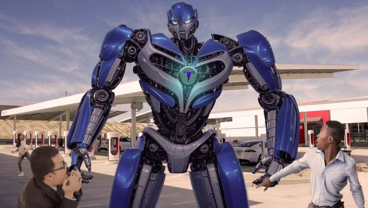 Teslas Updated With Self-Defense Mode Where They Transform Into Anthropomorphic Battle Robots