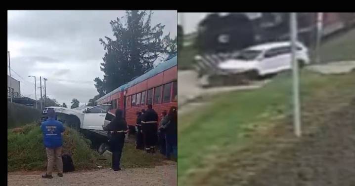 Así fue el aparatoso choque entre el Tren de la Sabana y una camioneta en Chía