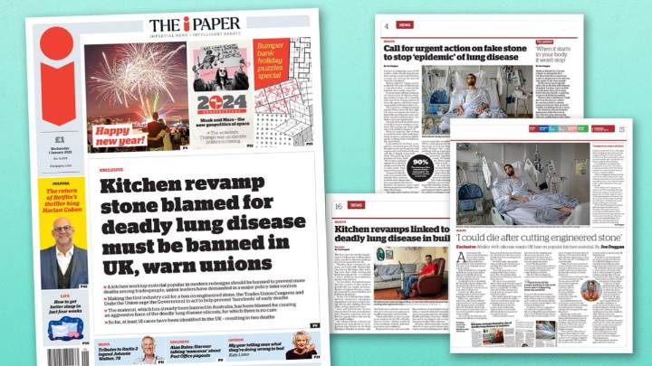 The i Paper's silicosis investigation nominated for 2025 British Journalism Award