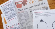 Distractions to be thankful for: Download puzzles, coloring activities for the family
