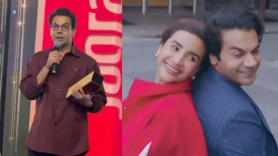 New dad Rajkummar Rao receives award for Patralekhaa, delivers speech; watch