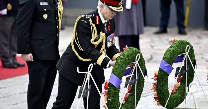 Veterans, families brave cold to mark Remembrance Day