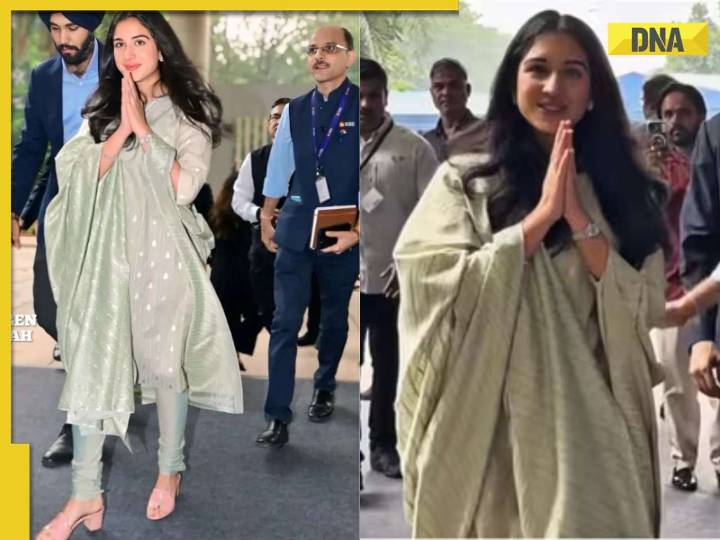 Radhika Merchant dazzles in mint-green suit as she joins Ambani clan at Mumbai e