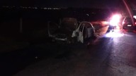 Auto terminó calcinado