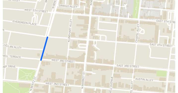 Part of North Bentz Street to close for two days