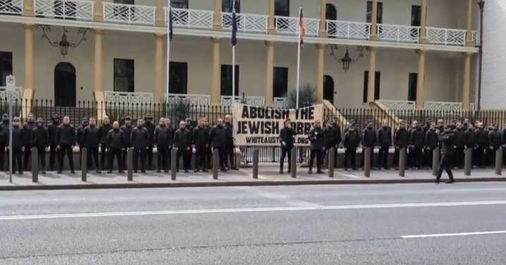 NSW Police commission left in the dark as neo-Nazis protest outside of state parliament