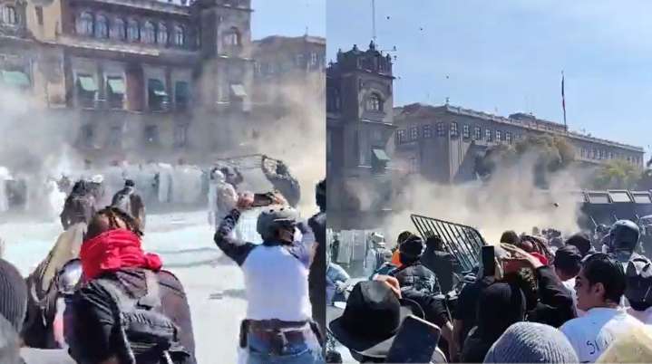 Caos en el Zócalo: marcha de la generación Z en CDMX derriba...