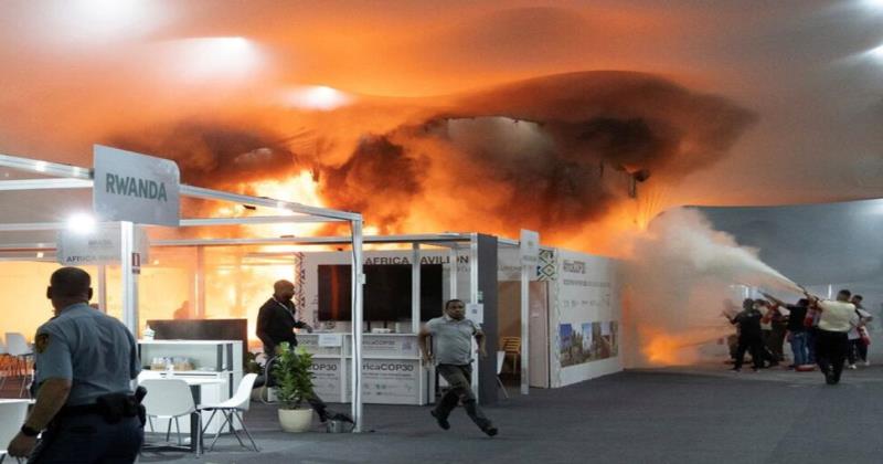 Fire disrupts COP30 talks as UN chief pushes for roadmap away from fossil fuels