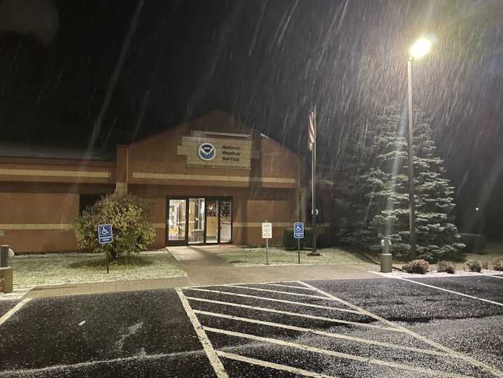 A National Weather Service office in Michigan just recorded its first measurable snow of the season