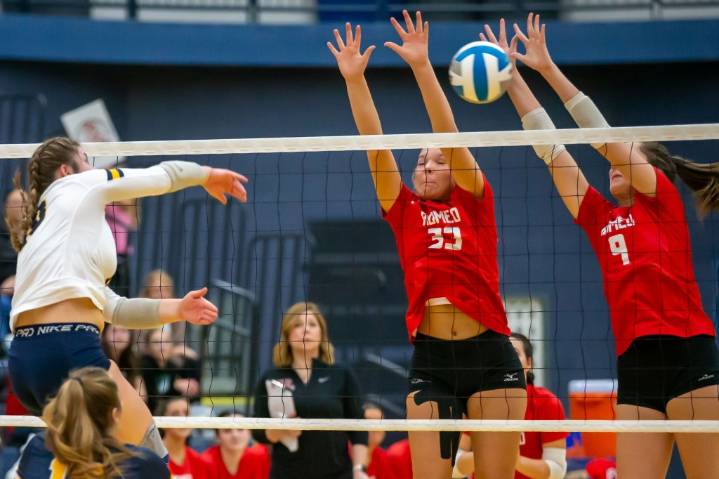 Photo Gallery of Oxford vs. Romeo in a Division 1 girls volleyball regional finals match