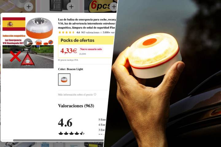 Temu y AliExpress están vendiendo las balizas V-16 más baratas del mercado. Y es facilísimo saber si es una estafa