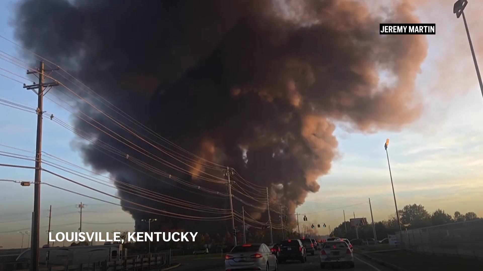 UPS plane crashes on takeoff from Louisville, Kentucky, airport, igniting huge fire on ground