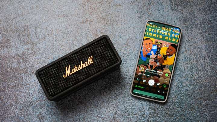 Need a portable Bluetooth speaker that gets loud? I use this tiny Marshall speaker daily, and it's on sale right now