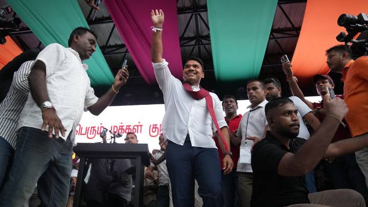 Sri Lankan opposition rallies in first major protest against Dissanayake government