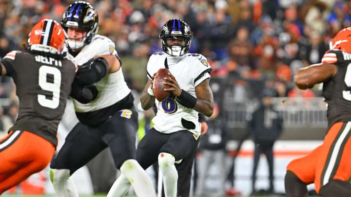 Lamar Jackson missed Wednesday's practice with an ankle injury