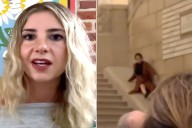 Bride Reacts After Planner Goes Viral for Sliding Down Staircase During Wedding