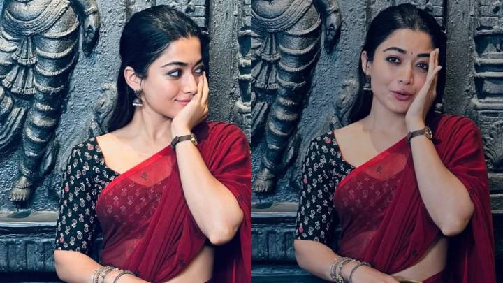 Rashmika Mandanna Looks Gorgeous In A Saree, Fans Can't Stop Gushing