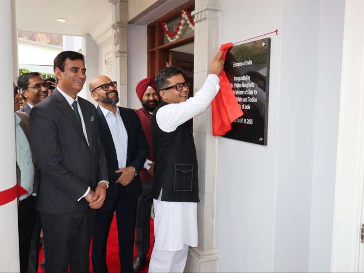 MoS Margherita inaugurates Chancery building of Indian Embassy