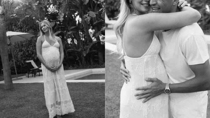 Alexandra Litvinova mostró su avanzado embarazo en compañía de un sonriente Alexis Sánchez