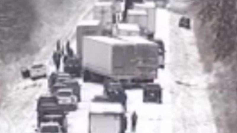 Vehicles crash in winter storm conditions across the Midwest