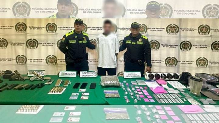 Operativo contra el crimen deja ocho capturados e incautan arsenal en Medellín