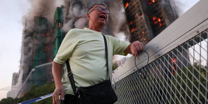 Un incendio a gran escala en un edificio de Hong Kong dejó al menos cuatro muertos: hay personas atrapadas