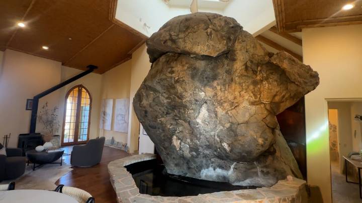 Forget the furniture - this house in Jamul has a 14-foot boulder in the middle of it