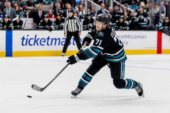 Deadspin | NHL roundup: Sharks' Macklin Celebrini caps hat trick with OT winner