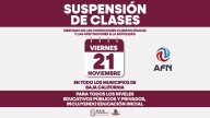 Suspenden clases en toda la entidad ante llegada de lluvias