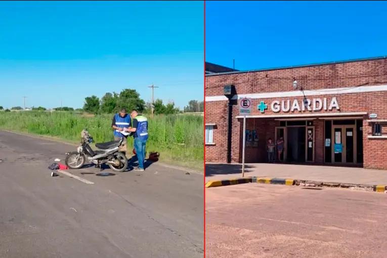 Está grave la beba herida al caer de la moto en la que iban cuatro personas sobre Ruta 18