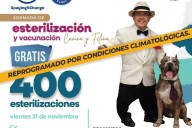 Reprograman jornada de esterilización y vacunación