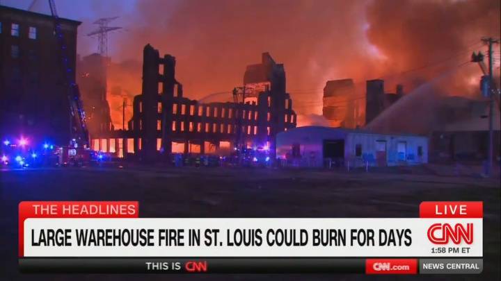 Stunning Video Shows Massive Fire That Ravaged St. Louis Warehouse Complex
