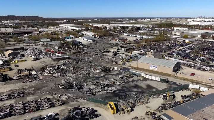 New video shows extent of damage from UPS plane crash