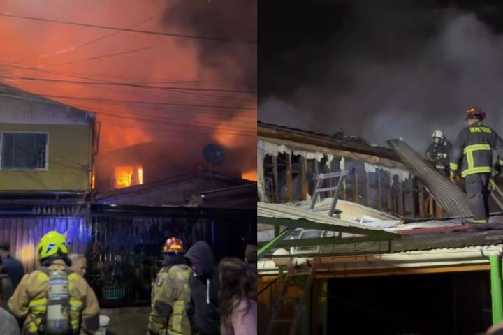 Incendio en Cerrillos deja cinco casas afectadas y dos personas lesionadas