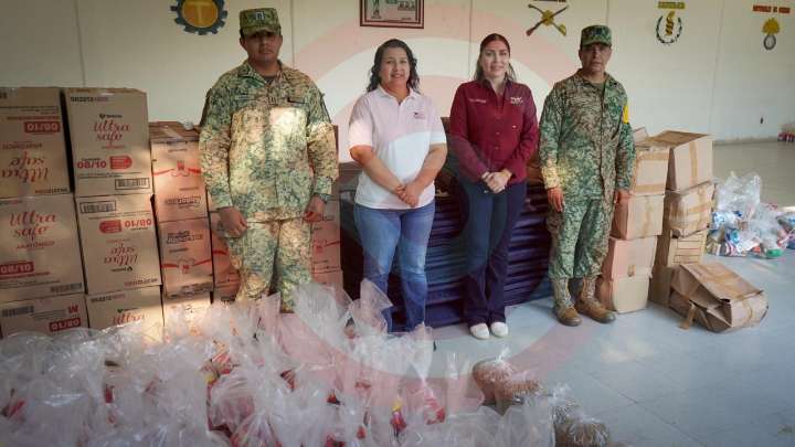 DIF Huejutla y el 84° Batallón de Infantería se suman en solidaridad por quienes más lo necesitan