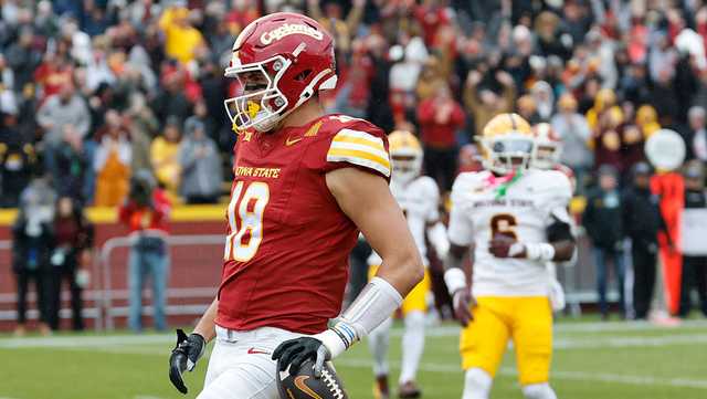 Benjamin Brahmer injury update: Iowa State tight end carted off