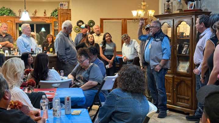 Louie Sanchez awaits mayoral election results at home campaign party