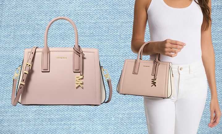 Michael Kors Laila Leather Satchel Crossbody is on sale