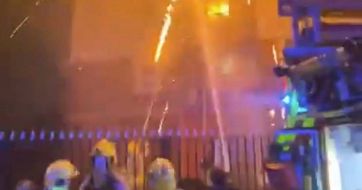 Bonfire Night chaos breaks out as firefighters attacked and baby almost hit