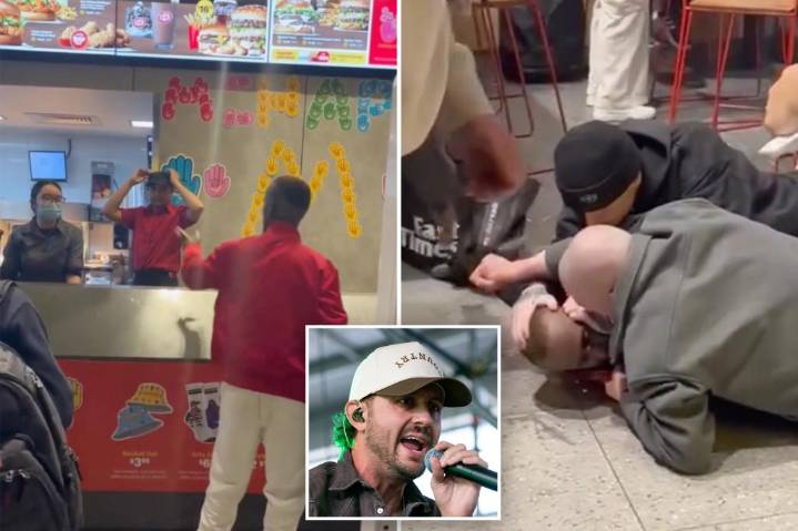 Country music star Drew Baldridge praises men who pinned down customer at Melbourne McDonald's