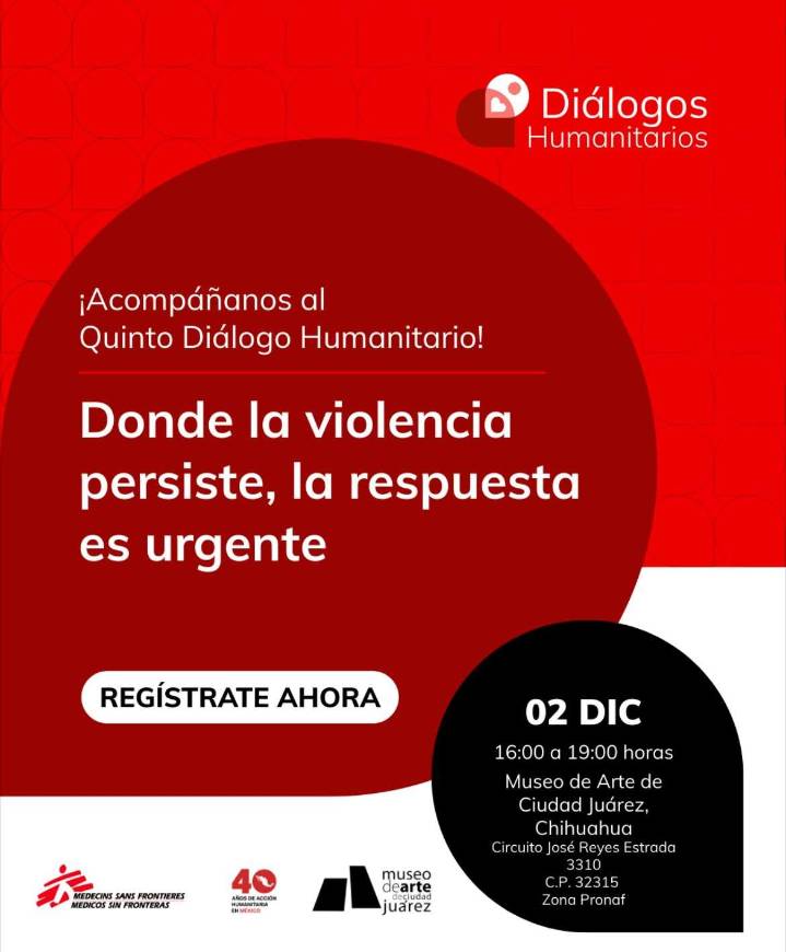 Realizan Médicos sin Fronteras encuentro sobre violencia y desplazamiento