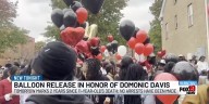Balloon release in honor of Domonic Davis
