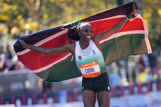 Obiri sets women's NYC Marathon course record, Kipruto wins men's race by a fraction of a second