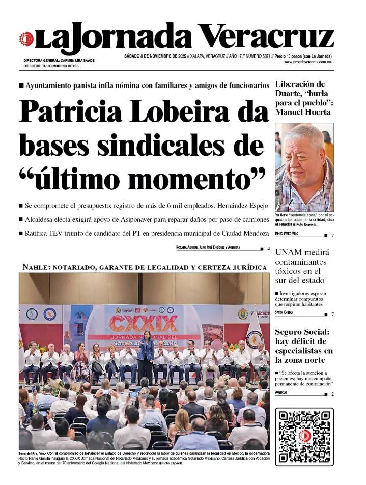 Portada del 8 de noviembre de 2025