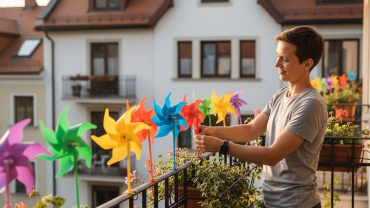 Para qué sirve colocar molinillos de viento en el balcón de casa: truco casero efectivo