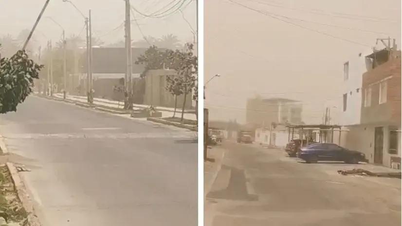 Fuertes vientos se registran en Pisco: vehículos transitan de forma lenta debido al levantamiento de polvo [VIDEO]