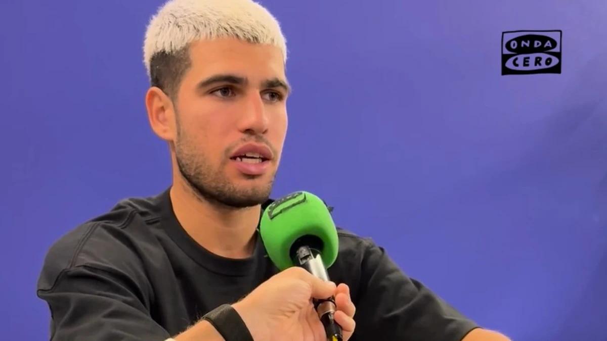 Carlos Alcaraz: "Acercarme a jugadores con títulos o semanas en el número uno es lo que me motiva"
