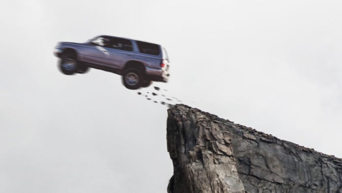 'Darned Millennials!' Screams Boomer While Driving Car Off Cliff