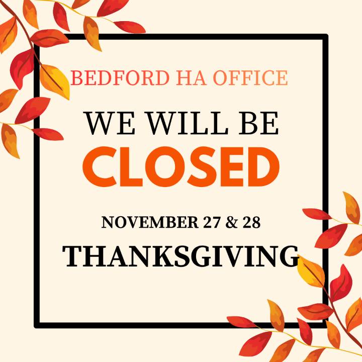 Bedford Housing Authority announces Thanksgiving closure