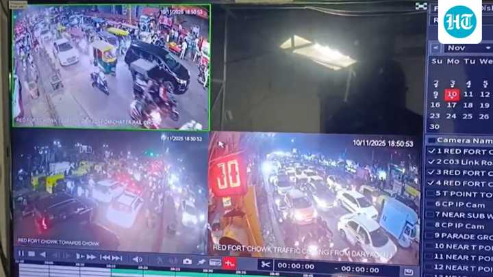 Red Fort blast: New CCTV footage shows moment i20 car exploded in Delhi